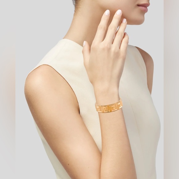 VERSACE Crystal Greca Cuff Bracelet - Picture 3 of 3